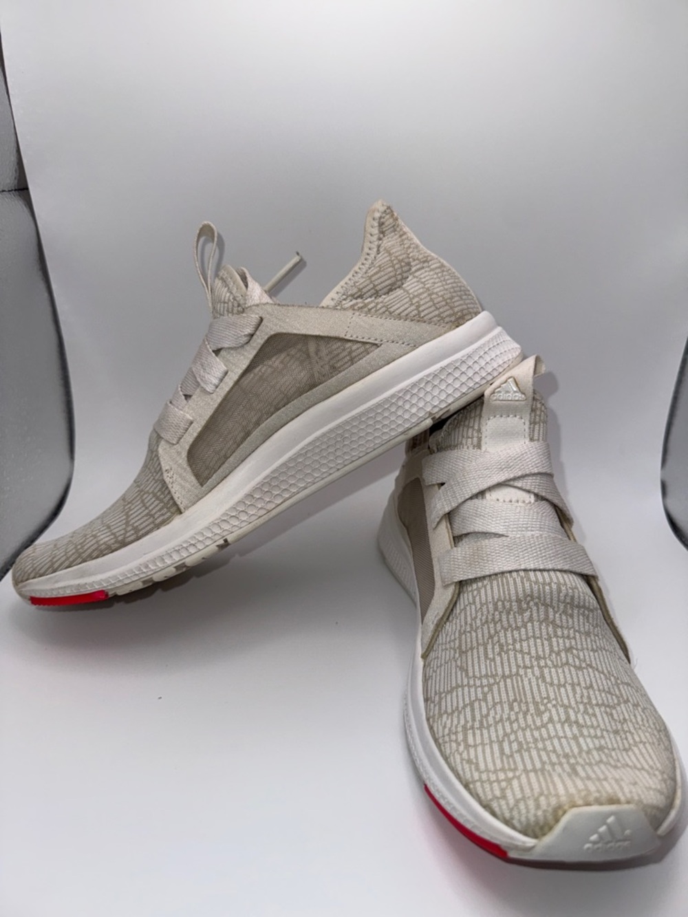 Adidas Edge Lux Bounce Gray White Pink Running Sneaker Womens 6.5 AQ3471 - Picture 6 of 9